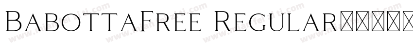 BabottaFree Regular字体转换